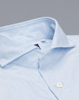 Finamore Gaeta shirt Sergio collar brushed oxford blue