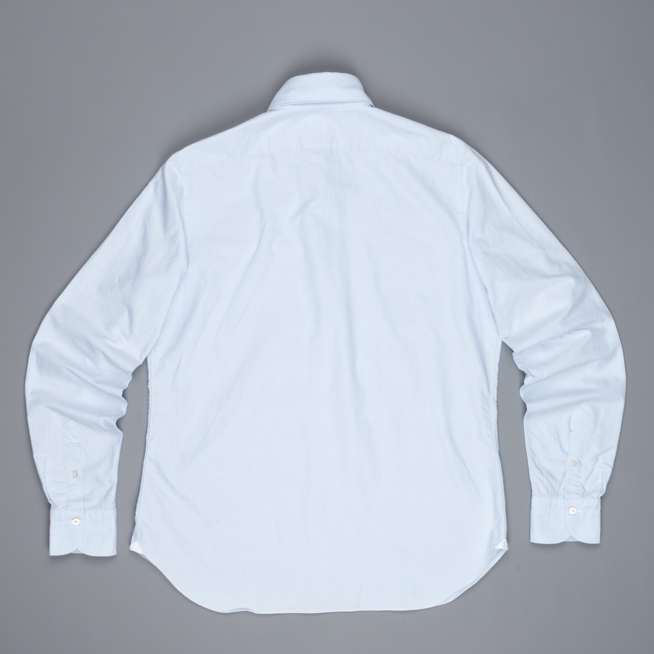 Finamore Gaeta shirt Sergio collar brushed oxford blue