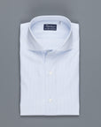 Finamore Milano shirt light blue graph check Collo Eduardo
