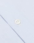 Finamore Milano shirt light blue graph check Collo Eduardo