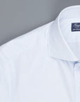 Finamore Milano shirt light blue graph check Collo Eduardo