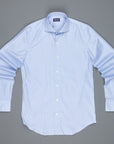Finamore Milano shirt Eduardo collar fine oxford blue