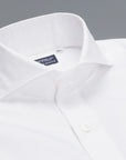 Finamore 'Traveller' Shirt Milano Fit Collar Eduardo White Alumo twill