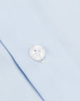 Finamore 'Traveller' Shirt Milano Fit Collar Eduardo Blue Alumo twill
