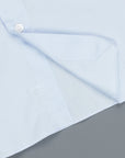 Finamore 'Traveller' Shirt Milano Fit Collar Eduardo Blue Alumo twill