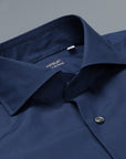 Finamore Napoli Shirt Soft Collar Eduardo Navy