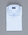 Finamore Napoli Shirt Collar Eduardo Blue Alumo Voyage poplin