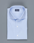 Finamore Napoli shirt Eduardo collar fine oxford Blue