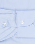 Finamore Napoli shirt Eduardo collar fine oxford Blue