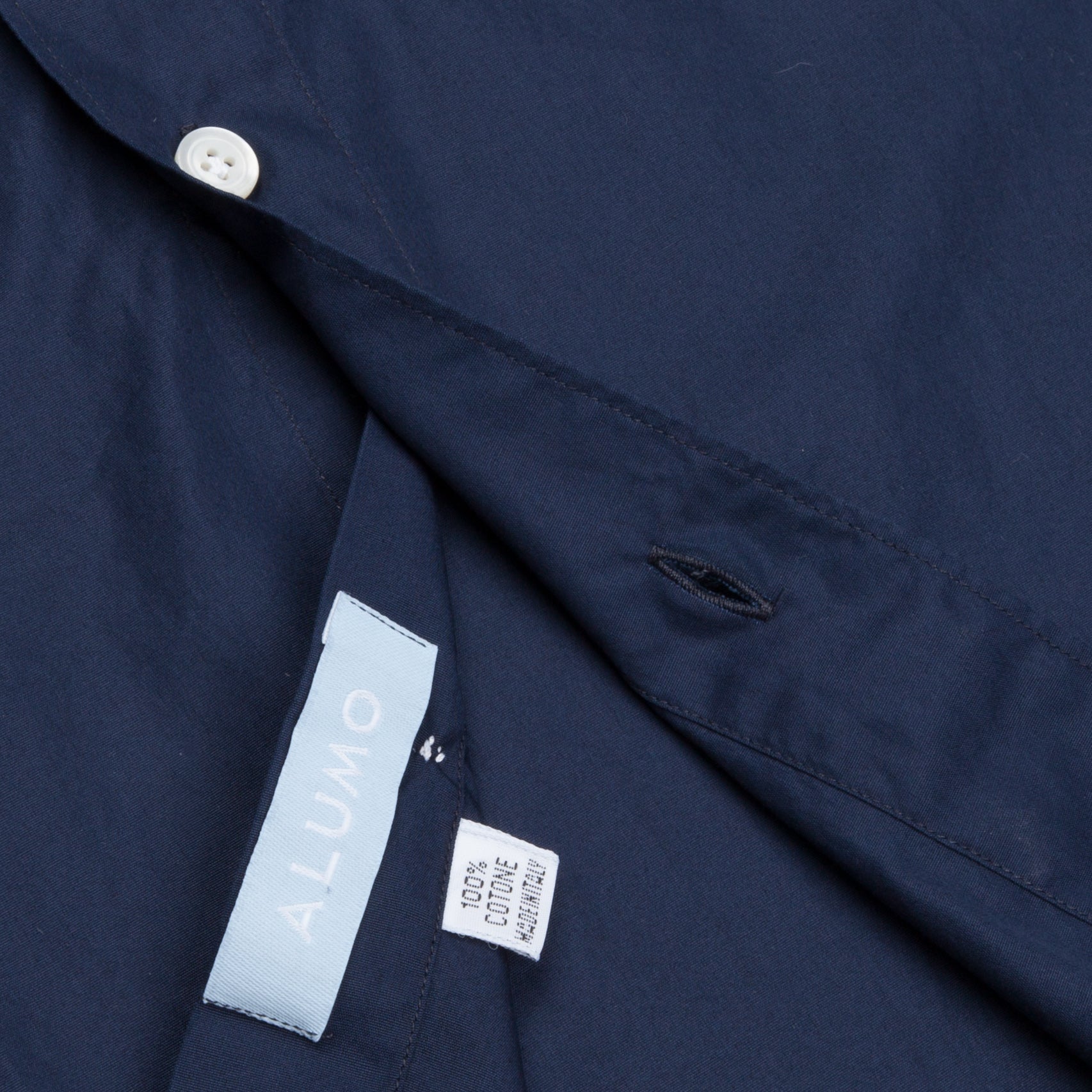 Finamore Tokyo Shirt Sergio Collar Poplin navy