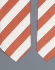 Finamore Cravatta sette pieghe sfoderata Orange stripes