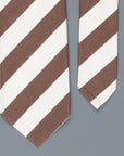Finamore Cravatta sette pieghe sfoderata brown stripes