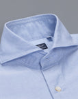 Finamore Gaeta Shirt Sergio Collar Fine Oxford Midblue