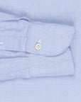 Finamore Gaeta Shirt Sergio Collar Fine Oxford Midblue