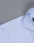 Finamore Gaeta Shirt Sergio Collar Fine Oxford Midblue