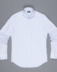 Finamore Tokyo Shirt Sergio Collar Loose Weave Blue