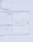 Finamore Gaeta Shirt Sergio Collar Loose Weave Blue