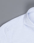 Finamore Gaeta Shirt Sergio Collar Loose Weave Blue