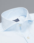 Finamore Gaeta Shirt Sergio Collar Alumo Poplin Celeste