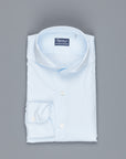 Finamore Gaeta Shirt Sergio Collar Alumo Poplin Celeste