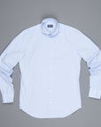 Finamore Tokyo Shirt Sergio Collar Fine Light Blue Puppytooth