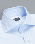 Finamore 'Traveller' shirt Milano fit Collar Eduardo Alumo Blue poplin