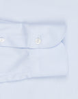 Finamore Milano fine light blue twill shirt Collo Eduardo