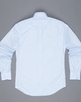 Finamore Milano Shirt Collar Eduardo Blue Alumo voyage poplin