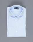 Finamore Milano Shirt Collar Eduardo Blue Alumo voyage poplin