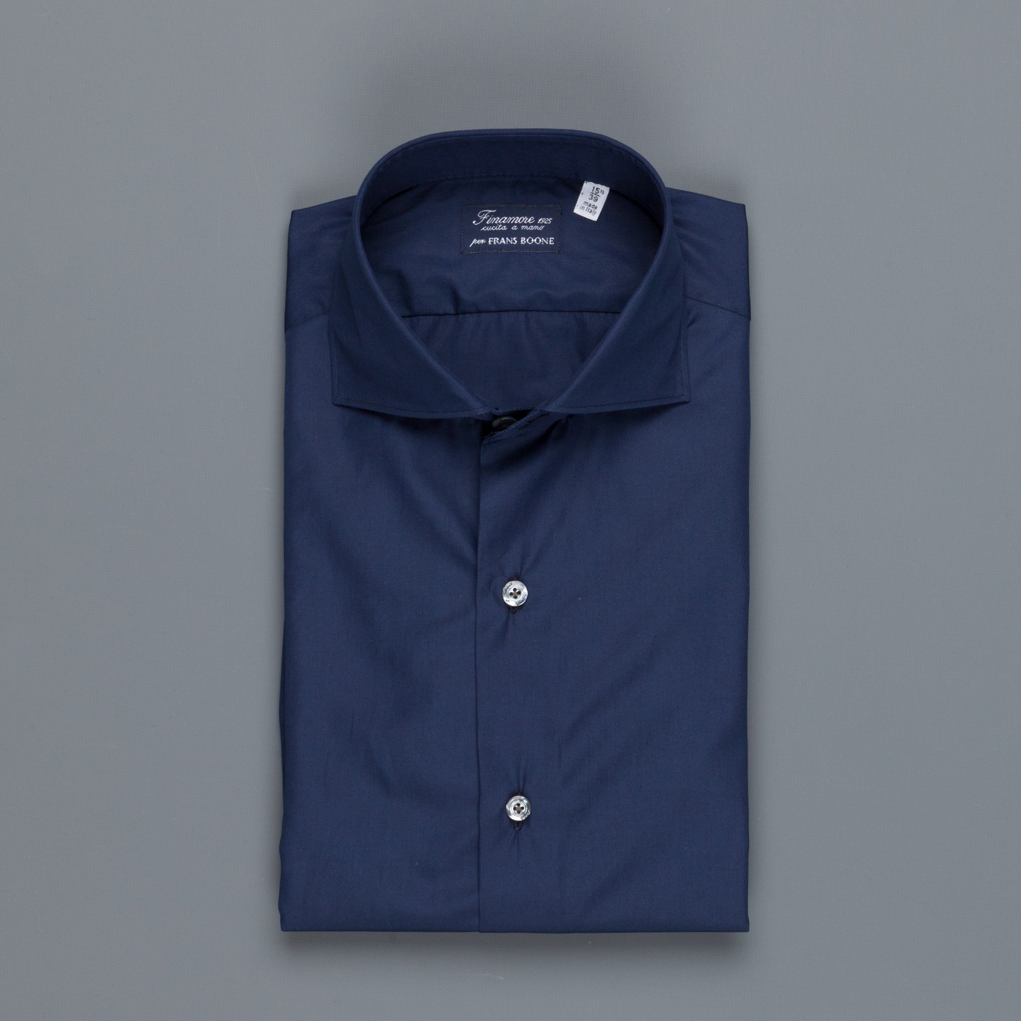 Finamore Milano Shirt Soft Collar Eduardo Navy Frans Boone Store Finamore Milano Shirt Soft Collar Eduardo Navy Frans Boone Store
