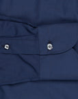 Finamore Napoli Shirt Soft Collar Eduardo Navy