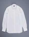 Finamore 'Traveller' Shirt Napoli Fit Collar Eduardo White Alumo twill