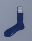 Frans Boone X Pantherella Vale Socks 100% Fil d'Ecosse / Cotton lisle Ocean