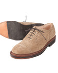 Alden x Frans Boone cap toe in tan suede on crepe sole