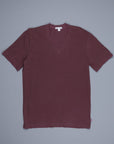James Perse V Neck Tee Aubergine