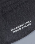 Frans Boone X Pantherella Vale Socks 100% Fil d'Ecosse / Cotton lisle Dark Grey Mix