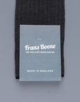 Frans Boone X Pantherella Vale Socks 100% Fil d'Ecosse / Cotton lisle Dark Grey Mix