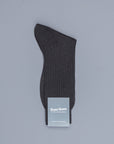 Frans Boone X Pantherella Vale Socks 100% Fil d'Ecosse / Cotton lisle Dark Grey Mix