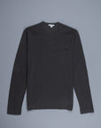 James Perse L/S Crew Neck Pocket Tee Suede Jersey Carbon