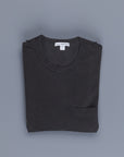 James Perse L/S Crew Neck Pocket Tee Suede Jersey Carbon