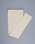 Rota Pantaloni High Rise Regular Fit Cotton Beige Medio
