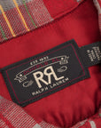 RRL Marcus Workshirt Canadian Jacquard Plaid Red Grey