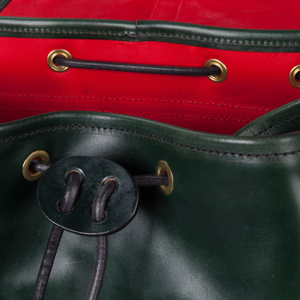 Croots Malton Bridle leather Rucksack Racing Green