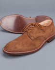 Alden unlined snuff suede plain toe blucher