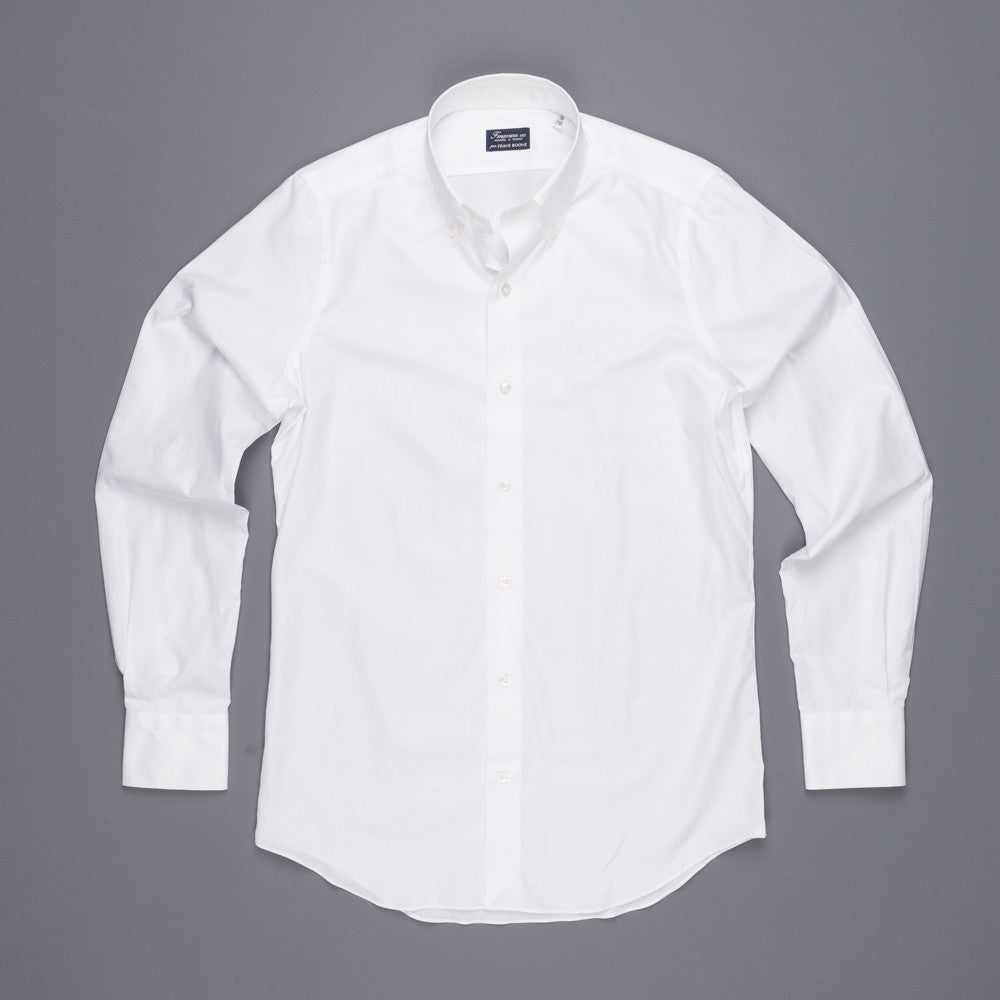Finamore Milano leonardo dress button down fine oxford shirt white – Frans  Boone Store