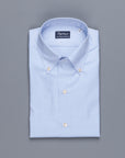 Finamore Milano Leonardo dress button down fine oxford shirt blue