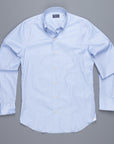 Finamore Milano Leonardo dress button down fine oxford shirt blue