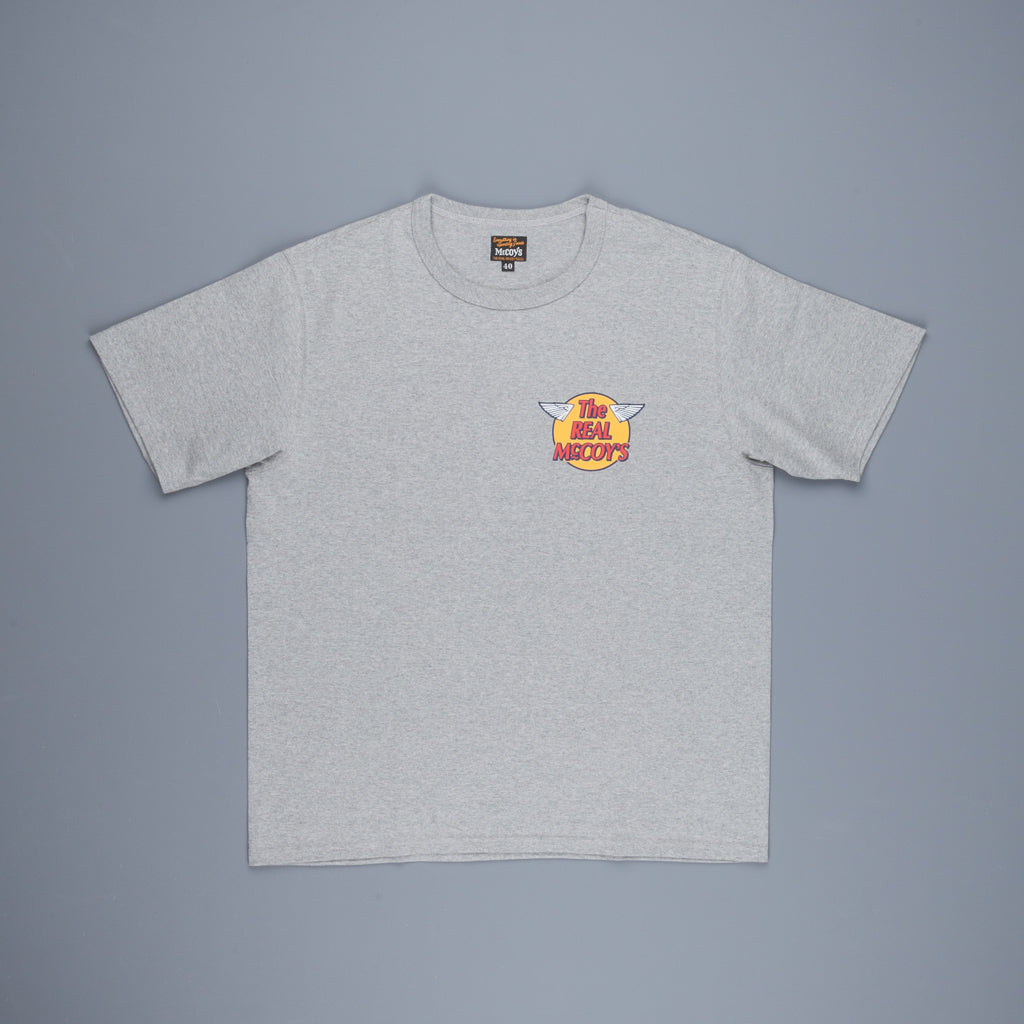 The Real McCoy´s Logo S/S Tee Gray – Frans Boone Store