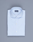 Finamore Milano shirt collo Eduardo jaquard stripe blue