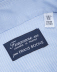 Finamore Milano shirt collo Eduardo jaquard stripe blue